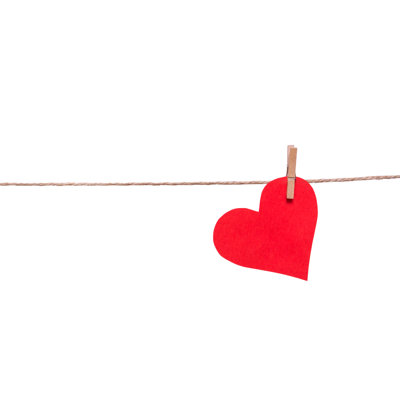 Red Paper Heart - Wrapped Canvas Print