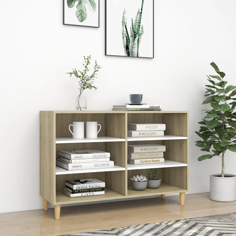 Giuseppa 70cm H x 103.5cm W Standard Bookcase, Concrete Grey