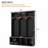 Arched Design Wooden Hall Tree with Storage Bench with 5 Black Hooks-403350513