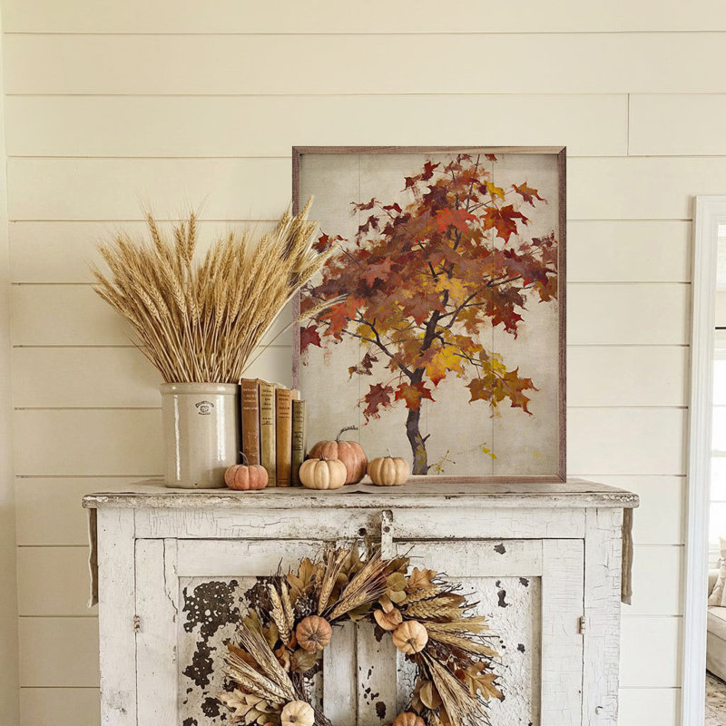 Autumn Maple Tree Study, 10" H x 8" W