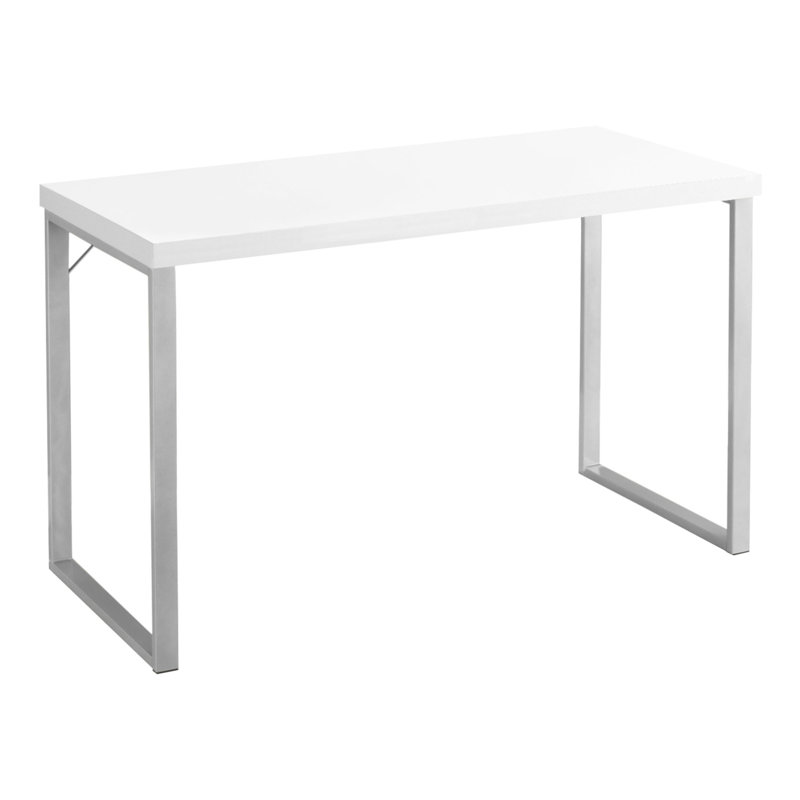 Metal 30'' h x 23.75'' w Open Front Desk, White