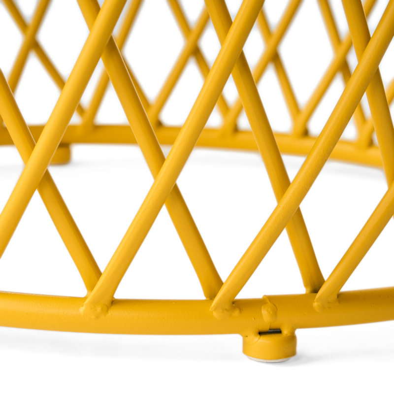 Table d'appoint Striking Matte Iron, Jaune