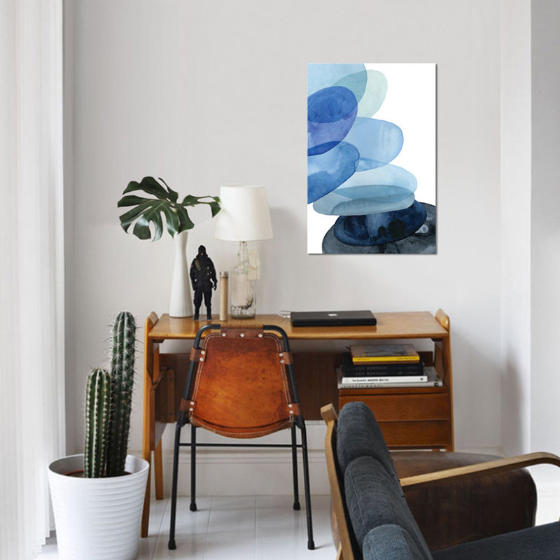 «River Worn Pebbles II», impression sur toile, H 26 po x l 18 po x P 1,5 po, Toile tendue, Pas de tapis