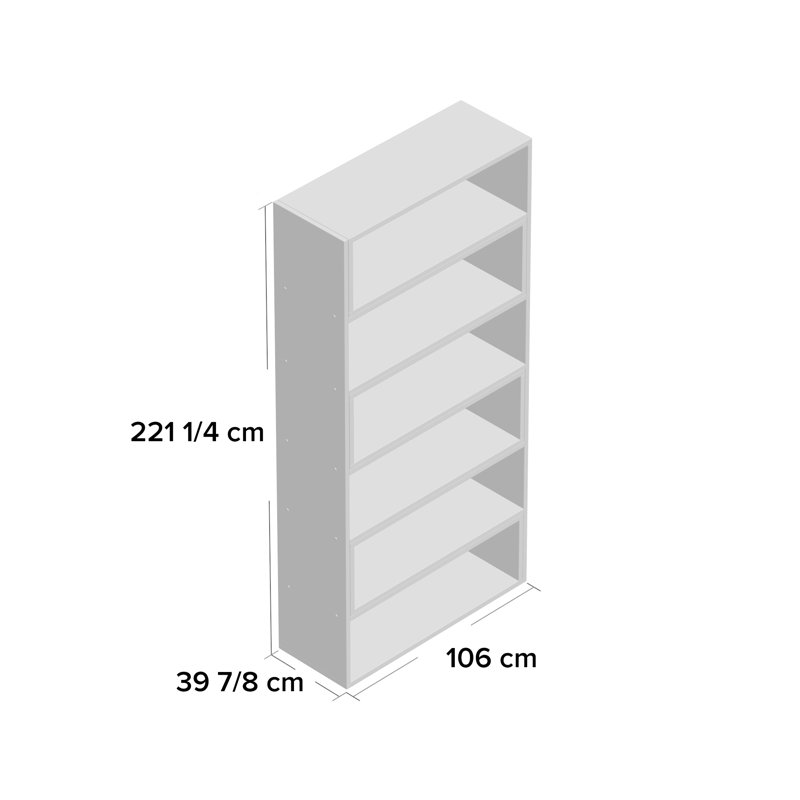 Cepeda 221.3 cm H x 106 cm W Standard Bookcase