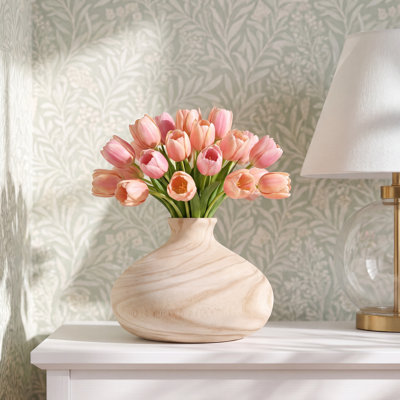 Vase de table en bois massif