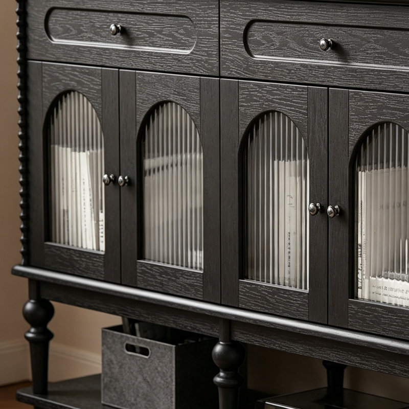 Small-Sized Kitchen Sideboard, Black