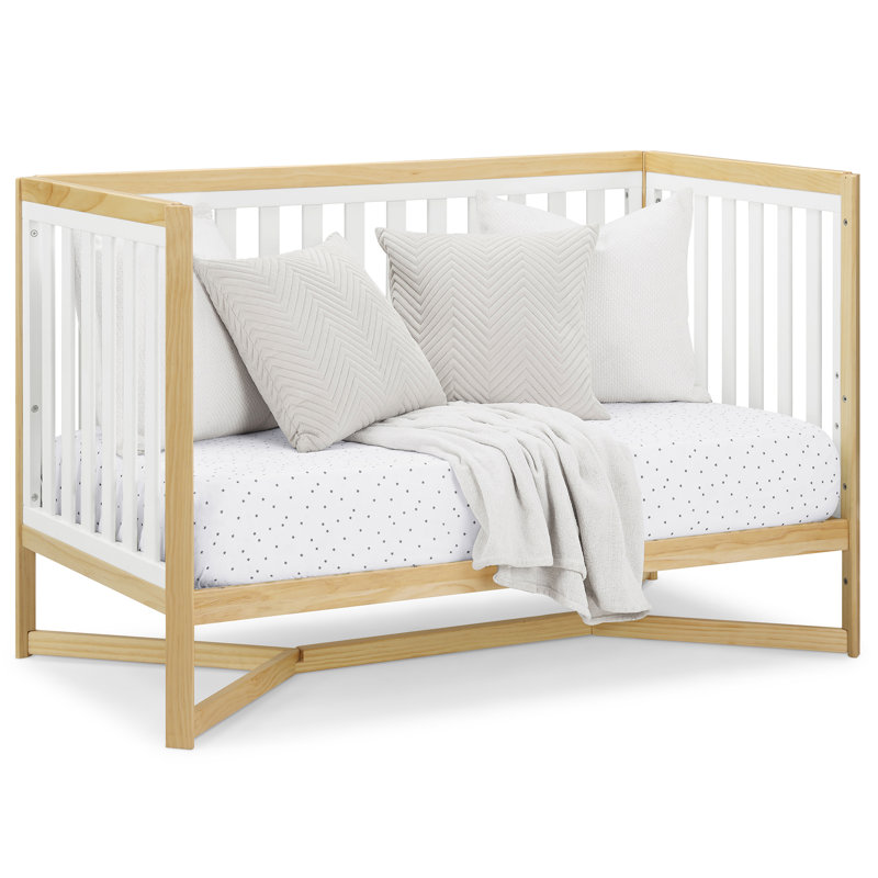 Tribeca White and Natural 4-in-1 Convertible Baby Crib