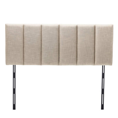 King Headboard,,Upholstered Headboards For King Size Bed Headboard Panels Adjustable Height Grayish (Oatmeal) by Latitude Run