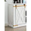 Table rustique 1 pièce avec finition blanc antique et or, tablette de rangement à tiroir coulissante, L 36 po x l 15 po H 30 po, console ouverte en métal et bois massif, H 30 po