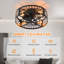 50cm Farmhouse Reversible Caged Ceiling Fan with Light Kit and Remote-2145110527