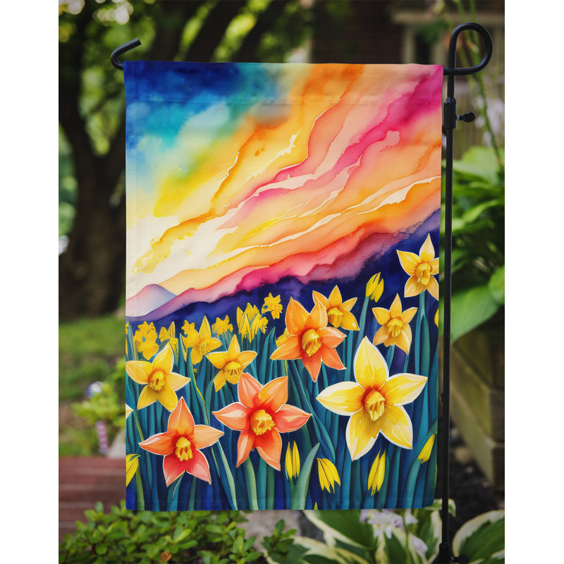 Drapeau de jardin double en polyester H 15,5 po x l 11,25 po