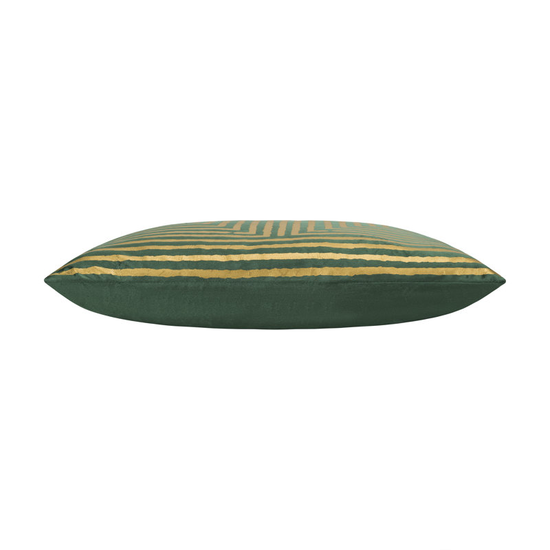 Mona Green Gold Lumbar Pillow