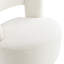 Fauteuil demi-tonneau pivotant en tissu Teddy