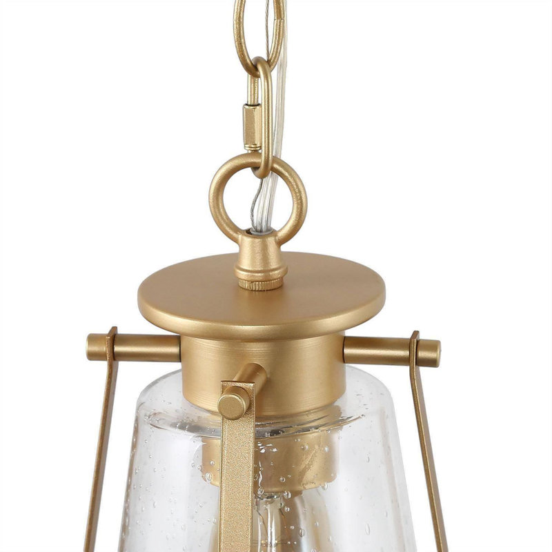 Petit luminaire suspendu conique à 1 lumière Ceasar, Or
