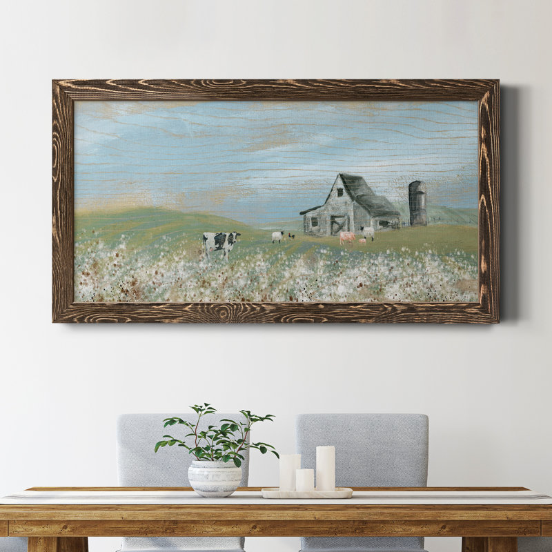 Cotton Fields - Peinture sur toile encadrée, Noyer