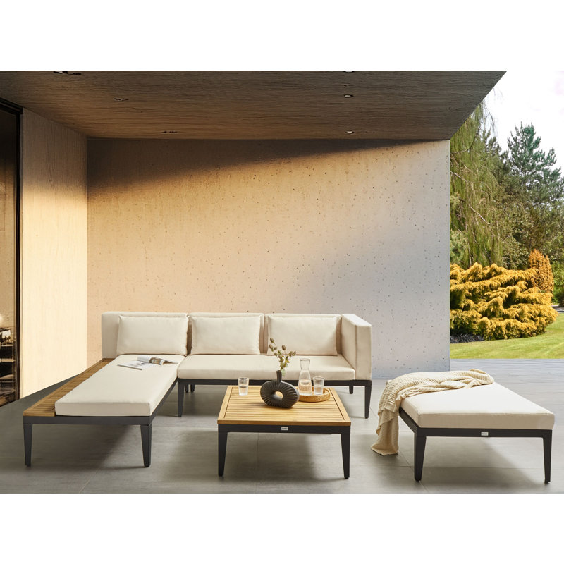 Wicker 3 - Person Garden Lounge Set with Cushions