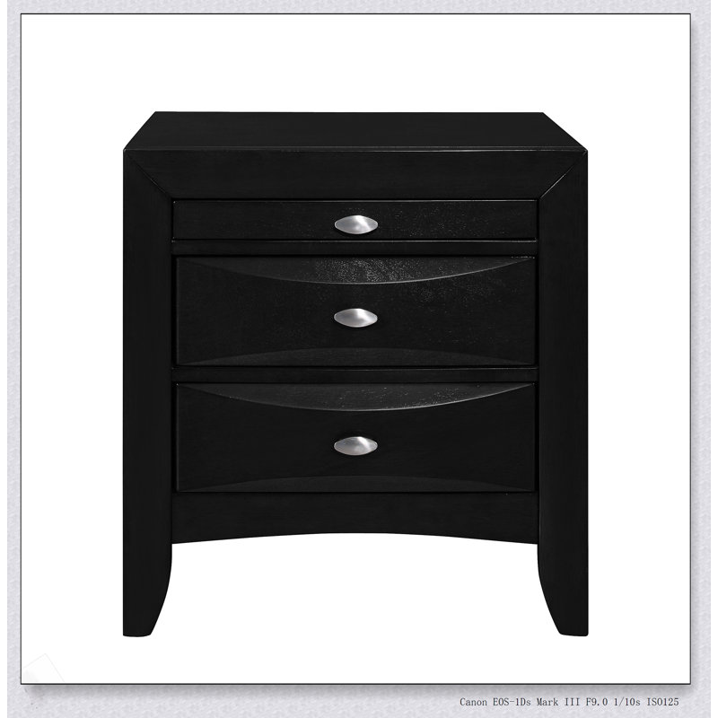 Table de chevet Lucille, Noir
