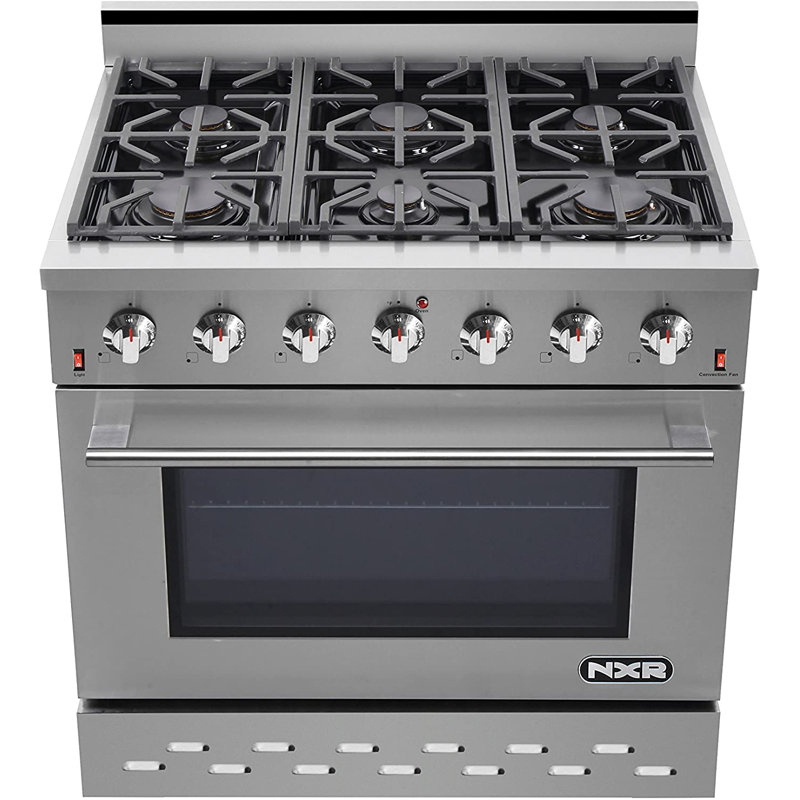 Cuisinière à gaz autoportante 36 po 5,5 pi cu