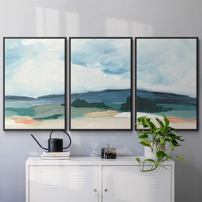 «Pastel Vista II», reproduction sur toile flottante 3 pièces