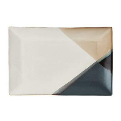Plat de service rectangulaire Gourmet Basics par Mikasa Caden, 13,75 pouces, multicolore