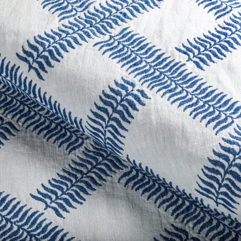 Garden Trellis Weave Fabric, Blue