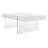 Modern Jacob Coffee Table – Artistic Statement Table with Transparent Glass Frame for Living Room