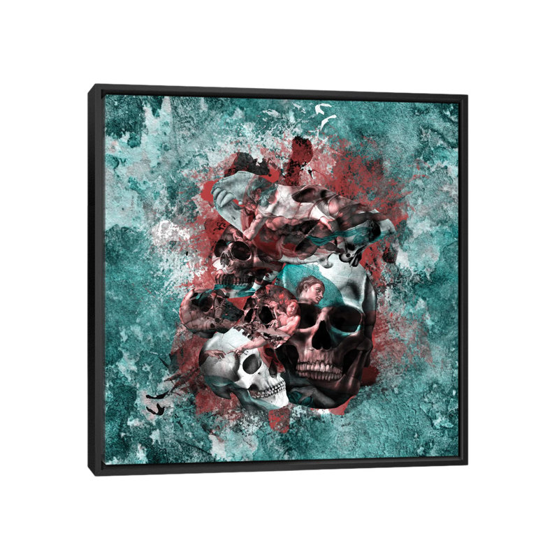 Reproduction d’art sur toile tendue adam, H 18 po x l 18 po x P 1,5 po, Toile avec cadre noir, Pas de tapis