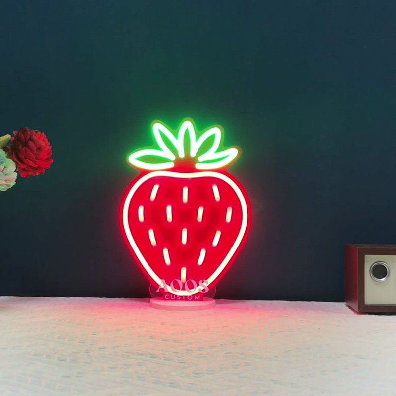 Enseigne néon à DEL 12 po Strawberry