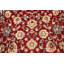 Tapis rouge noué à la main de conception unique 3 pi 11 po x 6 pi 3 po