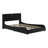 Upholstered Platform Bed With Thickened Headboard, Bluetooth Speakers And RGB LED Light-1870128874