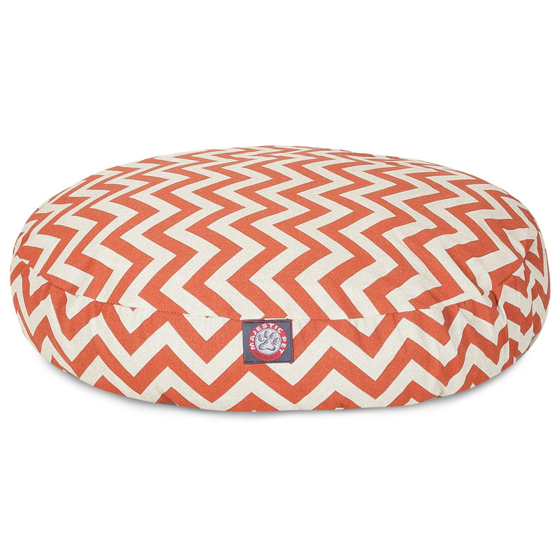 Coussin Zig Zag, Orange brûlé, Grand (l 42 po x P 42 po x H 5 po)