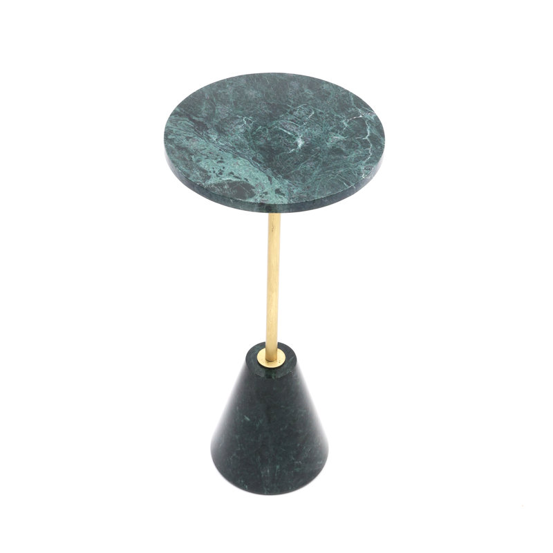 Kryslynn Genuine Marble Pedestal End Table