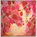 The Enchanted Garden VI by Marti Leroux - Floater Frame Painting on Canvas
