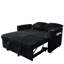 Lit inclinable de 53 pouces avec tissu en velours côtelé, charge, cinq réglages, idéal pour le salon et le bureau, look contemporain, 2 sièges, coussin moelleux, accoudoirs carrés, dossier lâche, rembourrage en coton-2099290762