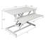 Bureau pour ordinateur portable à hauteur ajustable, station de travail assis-debout réglable avec plateau pour clavier, blanc