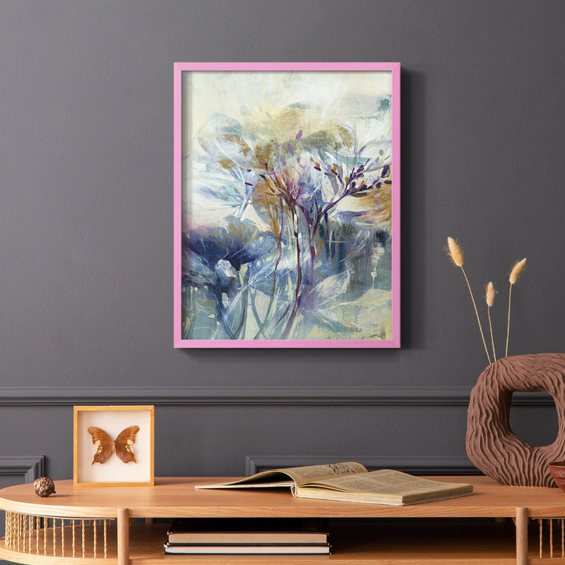 «Meadow Saffron II», reproduction encadrée - bois massif, Rose, H 10 po x l 8 po
