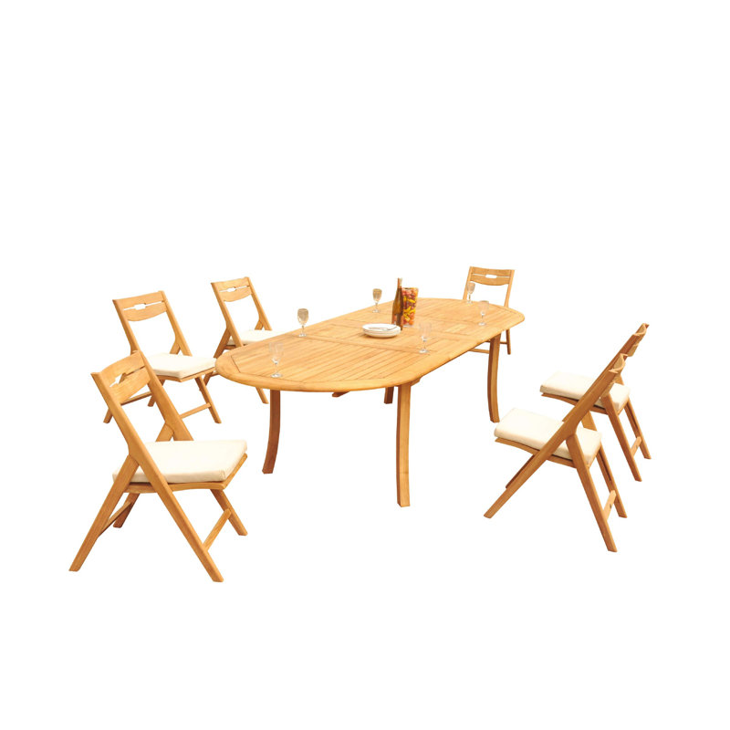 Ensemble repas pour 6 personnes Emmetsburg, 125 po x 43 po x 31,5 po