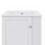 Meuble-lavabo autoportant de 20 pouces avec lavabo en céramique, conception à un trou de robinet, armoire avec tiroir à fermeture en douceur et tablettes latérales ouvertes avec barre à serviettes-1837257251