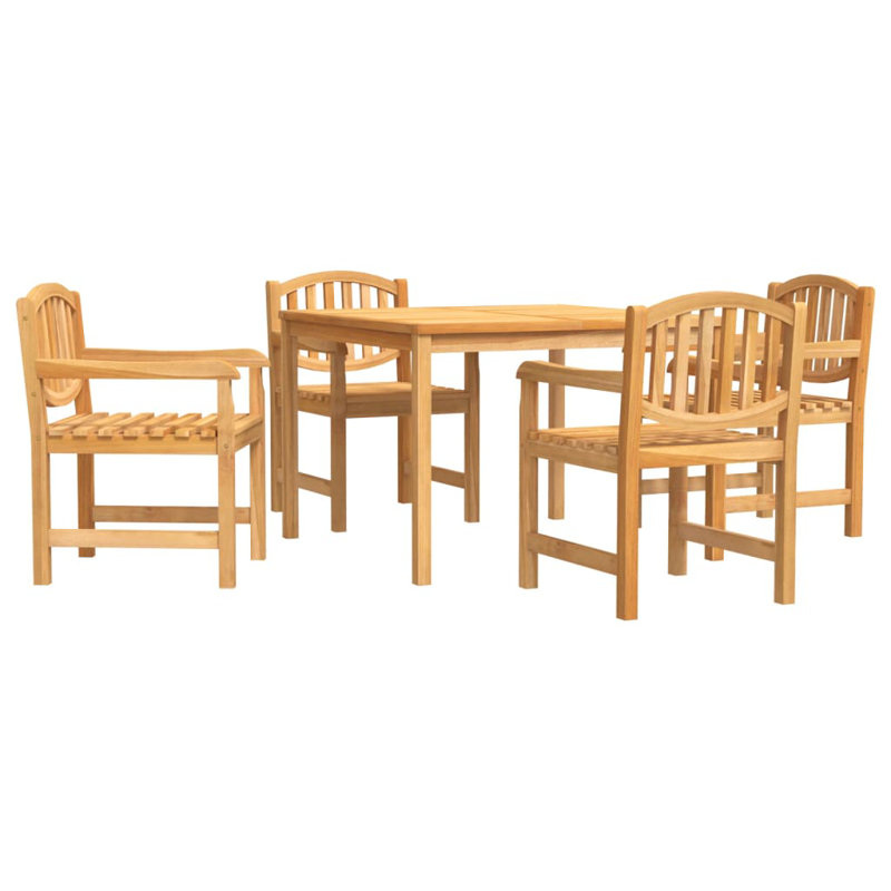 Simlai 4 -Person Solid Wood Dining Set