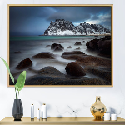 " Rocky Coast With Mountains "