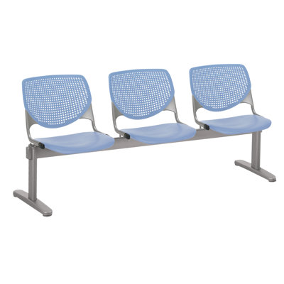 Kool 71" W Plastic Seat Tandem Seating with Metal Frame