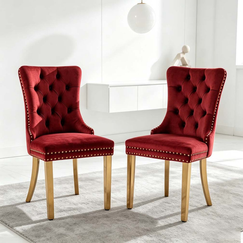 Chaise de salle à manger, Burgundy