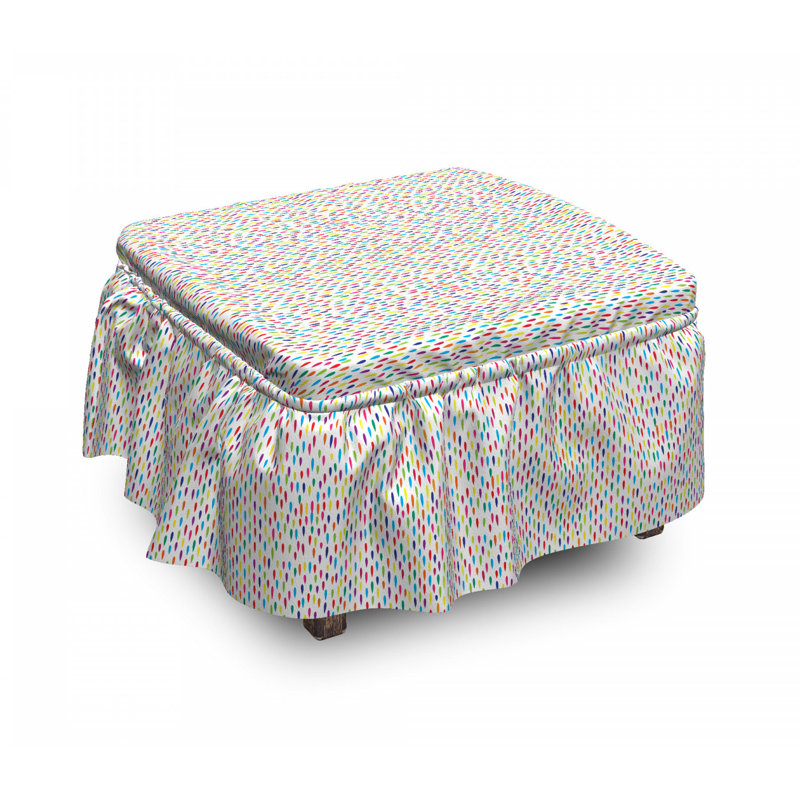 Housse pour repose-pieds en arc-en-ciel raindrop