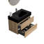 Meuble-lavabo de 30 pi avec lavabo en quartz d'ingénierie et tiroirs noirs doux-1746165852