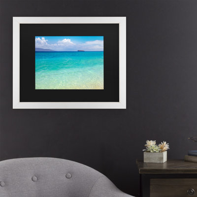 « blue beach maui », reproduction de photo sur toile encadrée