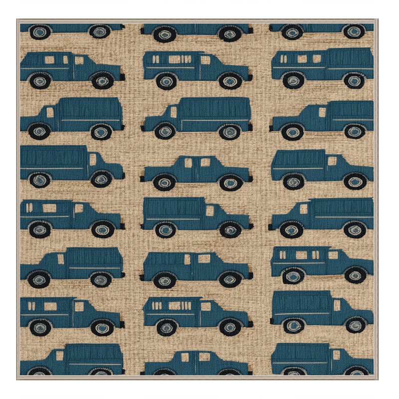 Tapis de transport brun lavable à la machine, Carré 6 pi