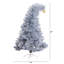 5 pi Arbre de Noël artificiel argenté avec chapeau de père Noël