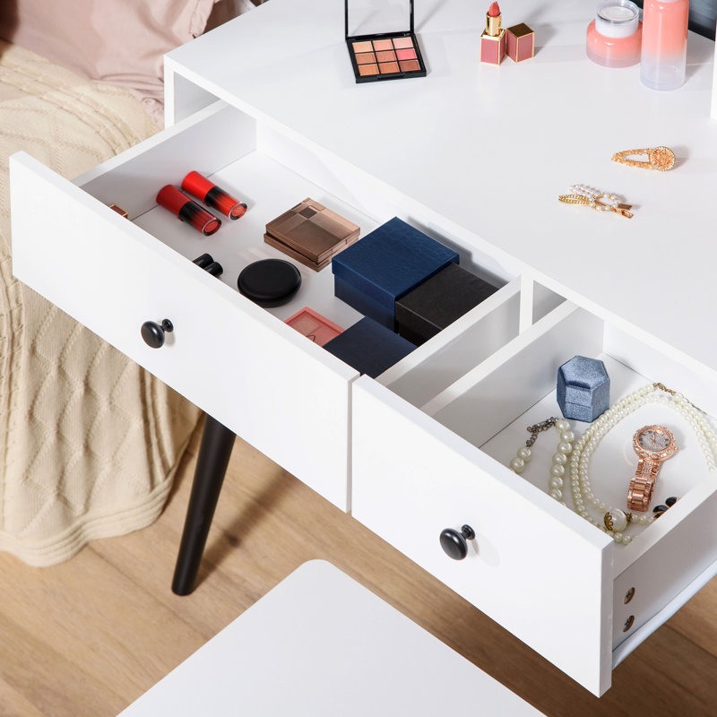 Ensemble coiffeuse avec tabouret Daphie