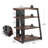 4-Tier AV Media Stand Corner Shelf For Record Player Wooden Stereo Cabinet Audio Rack Tower With Height Adjustable Wooden Shelves(Walnut)