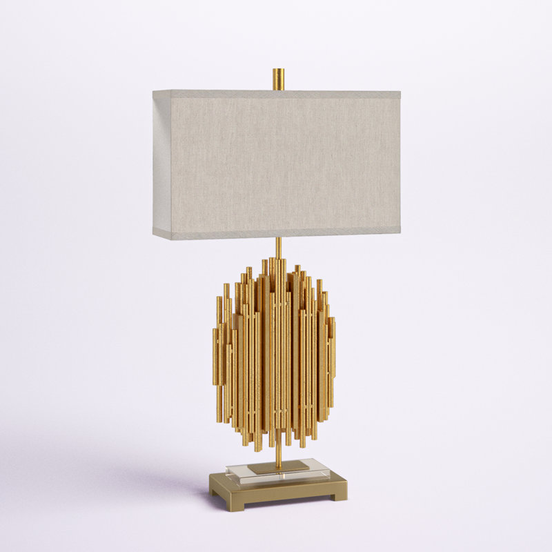 Lampe de table standard dorée 30,5 po Astrid